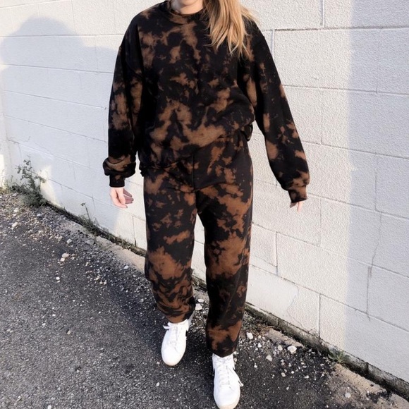 American Vintage Pants - Bleached tie dye sweat set